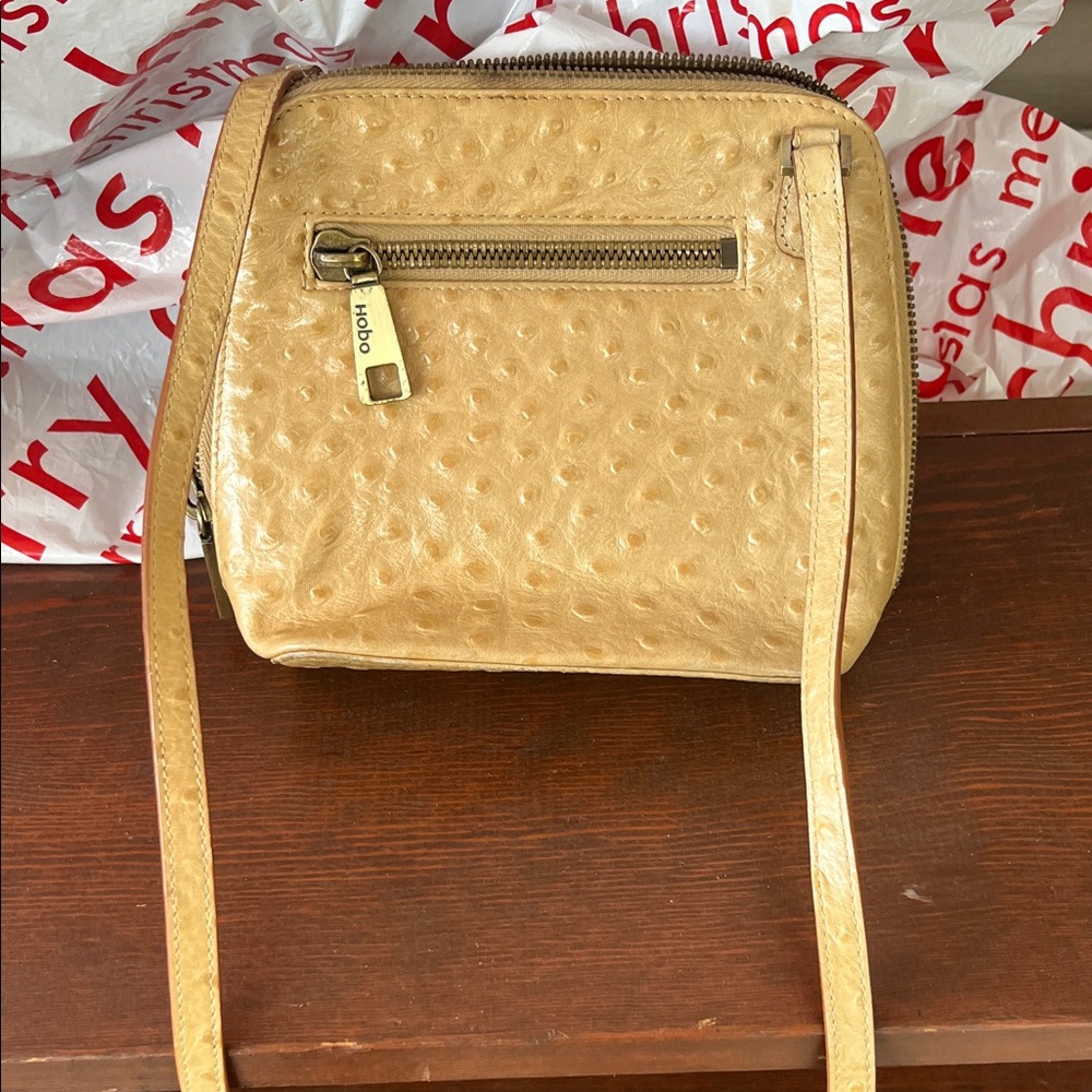 HOBO Gold Textured Crossbody Bag